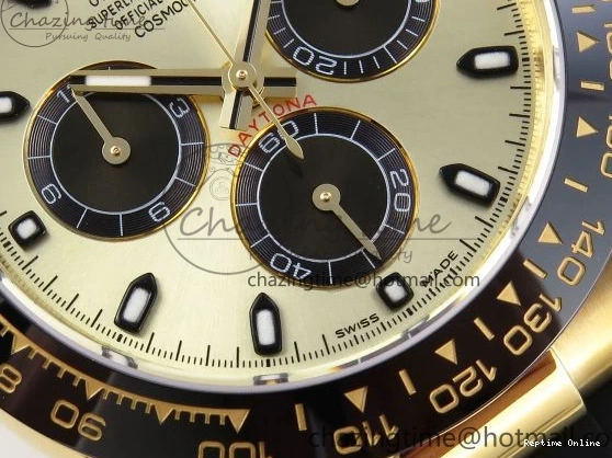 0420 DAYTONA 116518 APSF 1:1 BEST EDITION YG BLACK DIAL ON OYSTERFLEX RUBBER STRAP SH OnTrend 1784